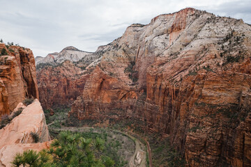 Poster - Mesmerizing view of the brown landscapes of the Zion National Park in Utah, United States