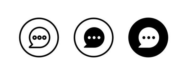 Poster - Speech bubbles line Icon, Editable stroke and flat design style speaking Chatting Chat, speak sign, talk icon