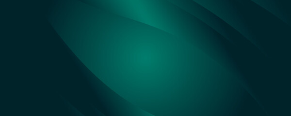 Poster - Modern dark green 3d abstract background with wave. abstract luxury dark green overlap layer with golden line 