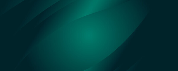 Aufkleber - Modern simple dark green and black abstract background for wide banner. Luxury dark green background with overlap 3D layer