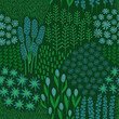 Rustic seamless pattern with wildflowers.