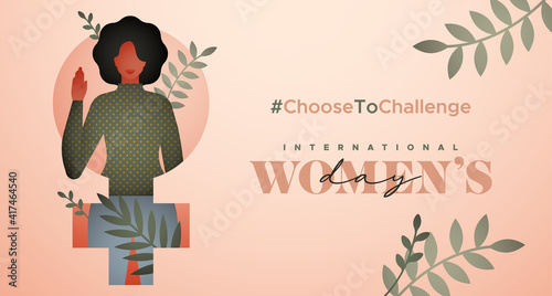 Women's Day choose to challenge black woman card © cienpiesnf