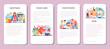 © inspiring.team - Customer loyalty mobile application banner set. Marketing program