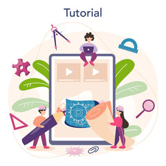 Fototapete - Architecture online service or platform. Idea of building project