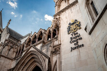Law And Order, Judicial Branch Of Government And Victorian Architecture Concept With Arched Doorway Leading To The Great Hall Of The Royal Courts Justice