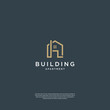 Home logo design real estate with initial H letter