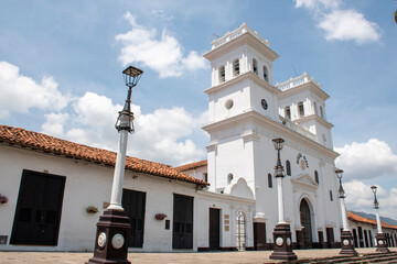 Main Church of Giron Santander in Colombia on February 19, 2021