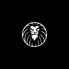 Wall Mural - lion head logo vector template illustration design