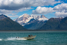 Lake Clark National Park And Preserve, Alaska, Mount Iliamna, People, Sailing, Boats