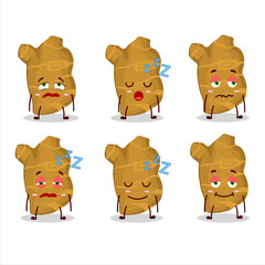 Sticker - Cartoon character of jerusalem architoke with sleepy expression