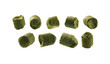 © butenkow - A set of green granulated hops. Isolated on a white background