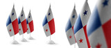 Fototapeta Boho - Set of Panama national flags on a white background