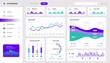 Chart infographic. Finance dashboard interactive mockup, HUD tech website template, admin data app. Vector application screen