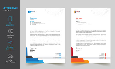 Wall Mural - Modern Clean Simple Elegant Letterhead Design 
