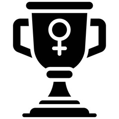 Wall Mural - Trophy icon, International Women's Day related vector