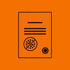 Sticker - No Coronavirus Certificate Icon