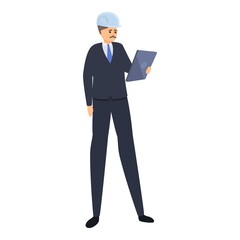 Poster - Builder manager icon. Cartoon of builder manager vector icon for web design isolated on white background
