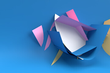 Fototapete - 3d render abstract background with space of your text. digital 3d illustration design.
