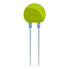 Poster - Semiconductor resistor icon. Cartoon of semiconductor resistor vector icon for web design isolated on white background