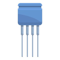 Poster - Capacitor resistor icon. Cartoon of capacitor resistor vector icon for web design isolated on white background