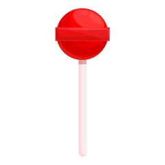 Poster - Christmas lollipop icon. Cartoon of christmas lollipop vector icon for web design isolated on white background