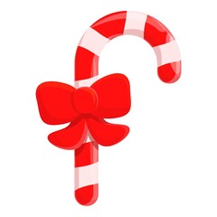 Poster - Candy cane icon. Cartoon of candy cane vector icon for web design isolated on white background
