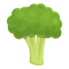Poster - Gastronomy broccoli icon. Cartoon of gastronomy broccoli vector icon for web design isolated on white background