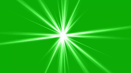 Wall Mural - Rays of light motion graphics with green screen background