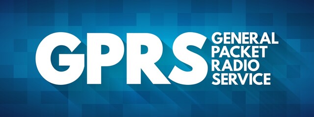 Poster - GPRS - General Packet Radio Service acronym, technology concept background
