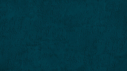 Wall Mural - Green blue abstract background. Dark petrol toned texture of a rough plastered concrete wall. Monochrome background with copy space for design. Web banner.