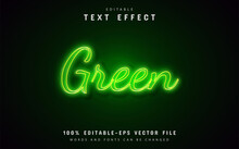 Green Neon Text Effect