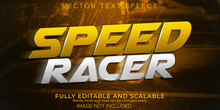 Speed Race Text Effect, Editable Fast And Sport Text Style..