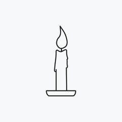 Poster - Candle icon. Novruz traditional pastry vector icon for web and graphic design