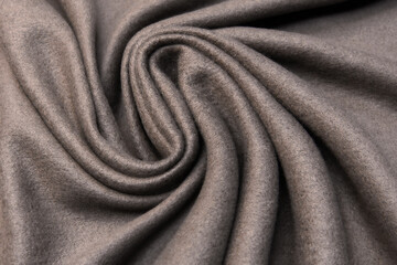 Wall Mural - Wool fabric. Color beige. Texture, background, pattern.