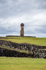 Poster - Moaï Ahu Ko Te Riku à Hanga Roa, île de Pâques