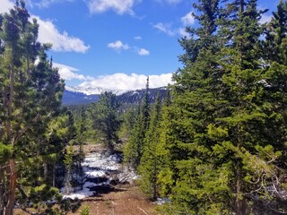 Wall Mural - Rocky Mountain National Park, Mount Meeker, landscape of mountains with snowcapped peaks