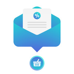 Poster - vector icon for ecommerce subscription rate and digital email marketing. leverage social media, iden