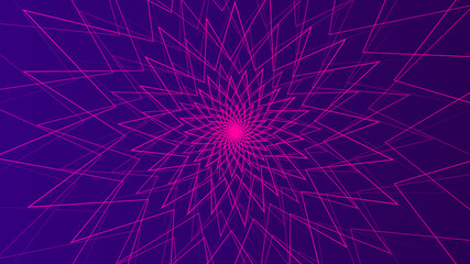 Aufkleber - Geometric line flower shape abstract texture background . 
