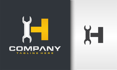 Wall Mural - initial H wrench logo