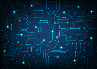 geometric background and high tech circuit board connection system