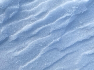 Poster - Background of fresh snow texture in blue tone page or for winter season card background or Christmas festival card background and have copy space for text
