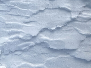 Poster - Background of fresh snow texture in blue tone page or for winter season card background or Christmas festival card background and have copy space for text