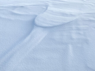 Poster - Background of fresh snow texture in blue tone page or for winter season card background or Christmas festival card background and have copy space for text