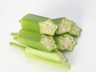 Canvas Print - chopped Okra