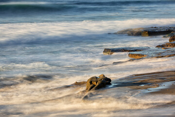 Poster - USA, California, La Jolla, Waves at Coast Blvd. Park