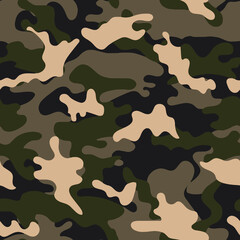 Full seamless camouflage texture skin pattern vector for military textile. Usable for Jacket Pants Shirt and Shorts. Dirty army camo masking design for hunting fabric print and wallpaper.