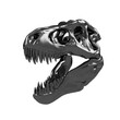 © Simon Bugler - t-rex tyrannosaurus skull bones with teeth and jaw open