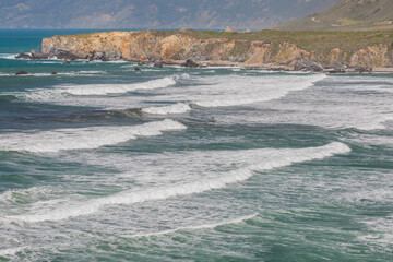 Sticker - USA, California, Big Sur. Coastal landscape.