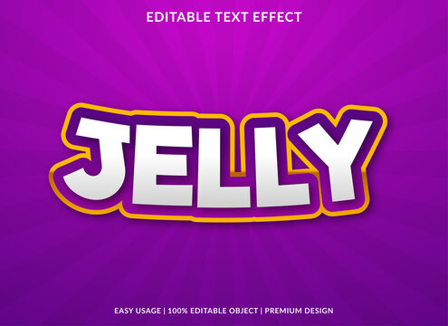 jelly text effect template design with abstract style use for business logo and brand