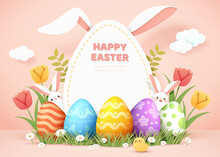 3d Easter Egg Background